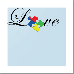 (Pocket) Autism Awareness Love Puzzle Piece Posters and Art